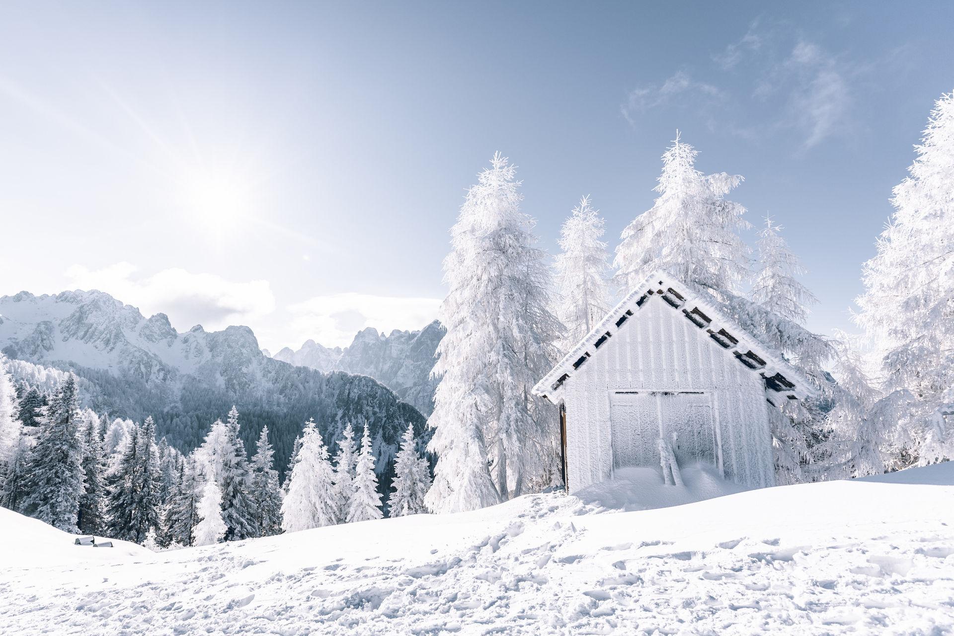 Verschneite Winterlandschaft im Allgäu.